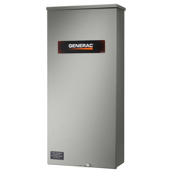 Generac RXSW200A3 200 Amp Single Phase Generator Automatic Transfer Switch - Service Entrance Rated - NEMA 3R Outdoor Rated Aluminum Enclosure - Power Management for Indoor and Outdoor Use
