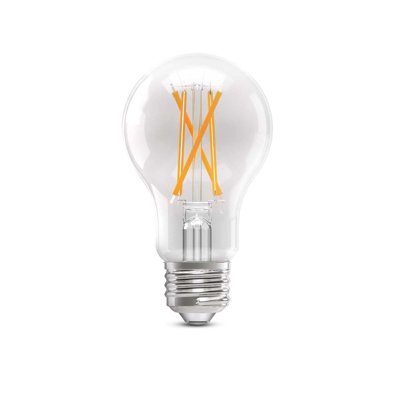Feit A19 E26 (Medium) Filament LED Bulb Daylight 75 Watt Equivalence 4 pk