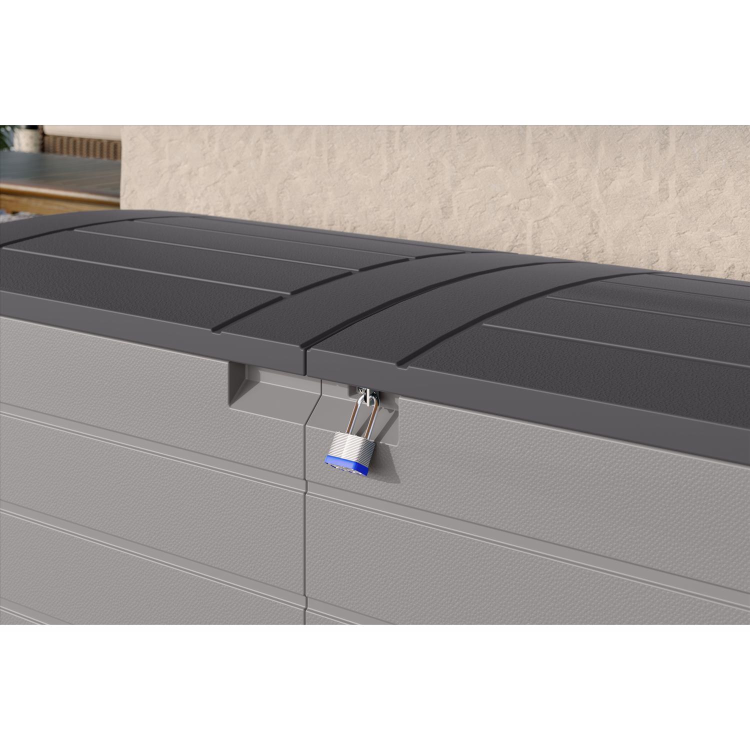 Suncast 59 in. W X 23 in. D Gray Plastic Deck Box 120 gal