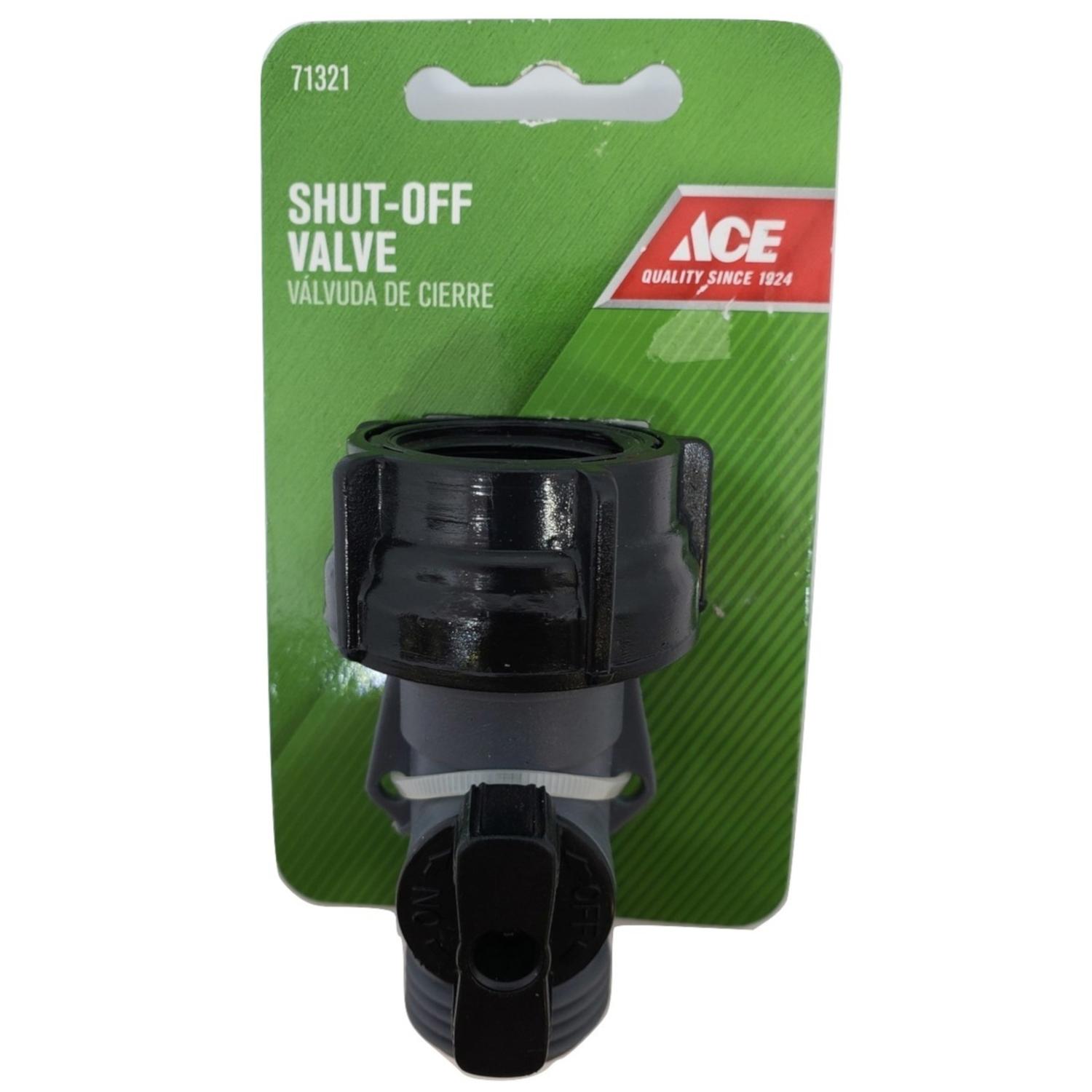 Ace Plastic Threaded Male Hose Shut-off Valve