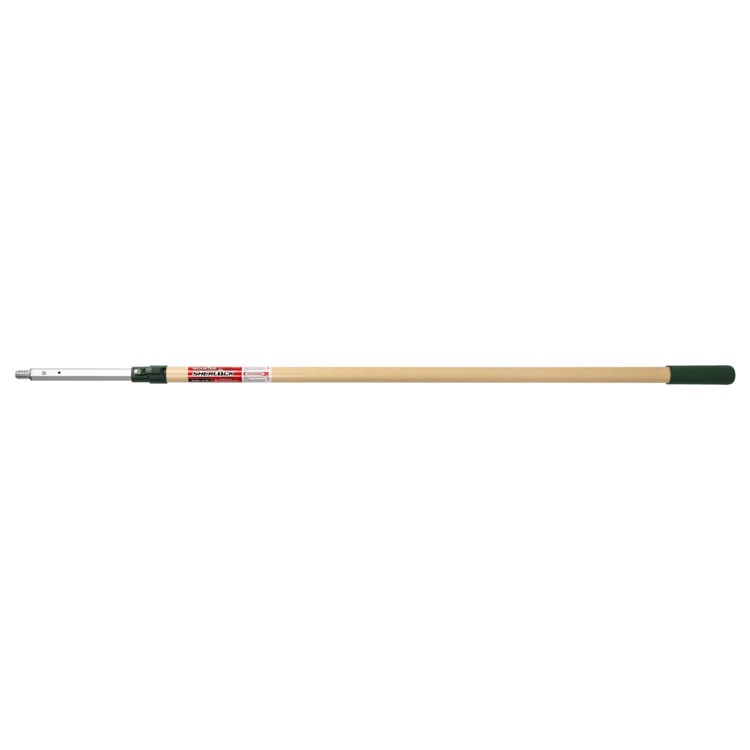 Wooster Sherlock Telescoping 8 ft. L X 1.86 in. D Aluminum/Fiberglass Extension Pole Beige/Green