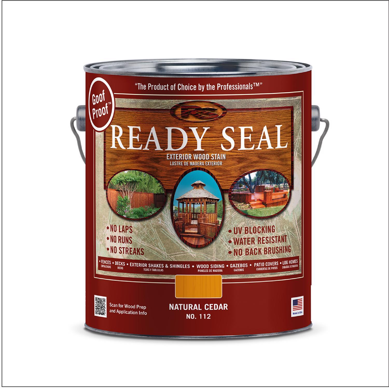 Ready Seal Goof Proof Semi-Transparent Flat Natural Cedar Oil-Based Penetrating Wood Stain/Sealer 1