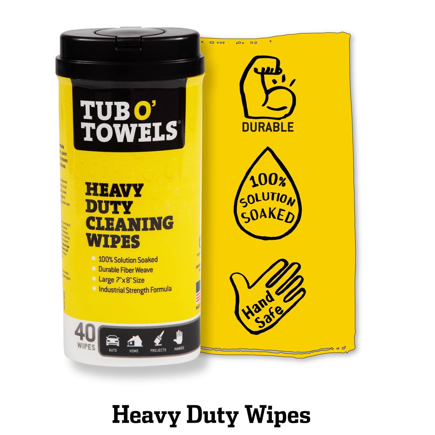 Tub O Towels Fiber Weave Cleaning Wipes 8 in. W X 7 in. L 40 pk