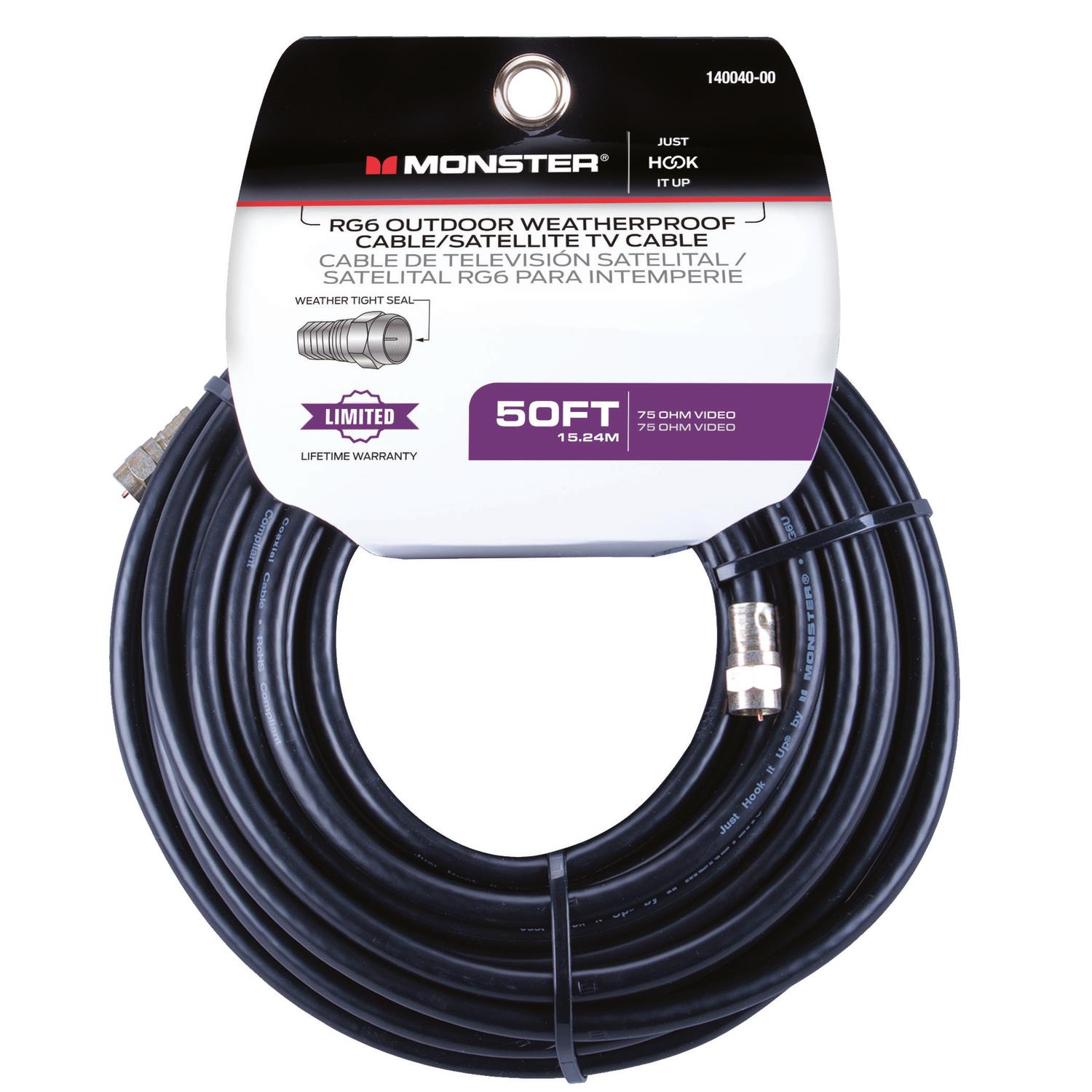 Monster Just Hook it Up 50 ft. Weatherproof Video Coaxial Cable