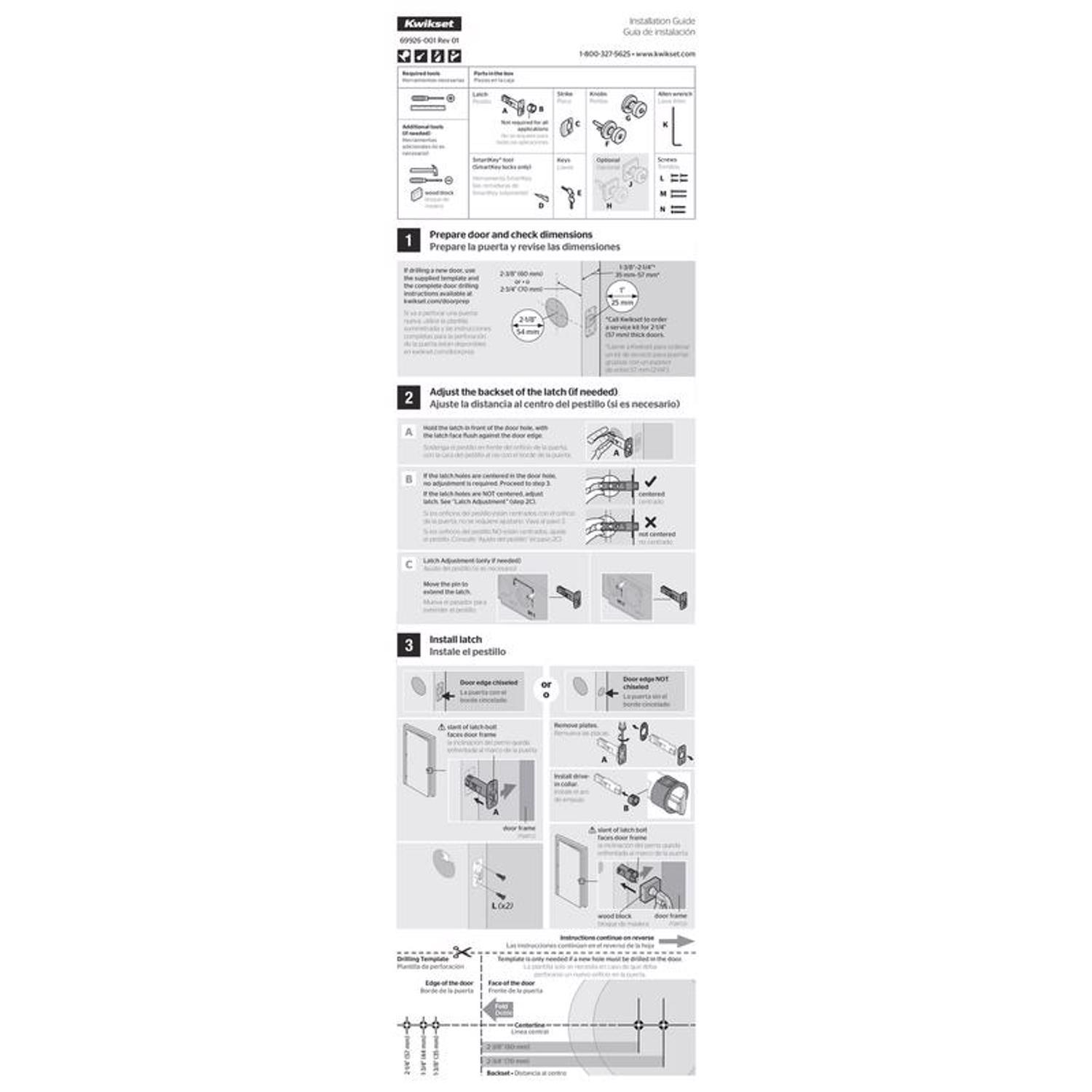 Kwikset Signature Series Pismo Iron Black Entry Door Knob KW1 2-1/4 in.