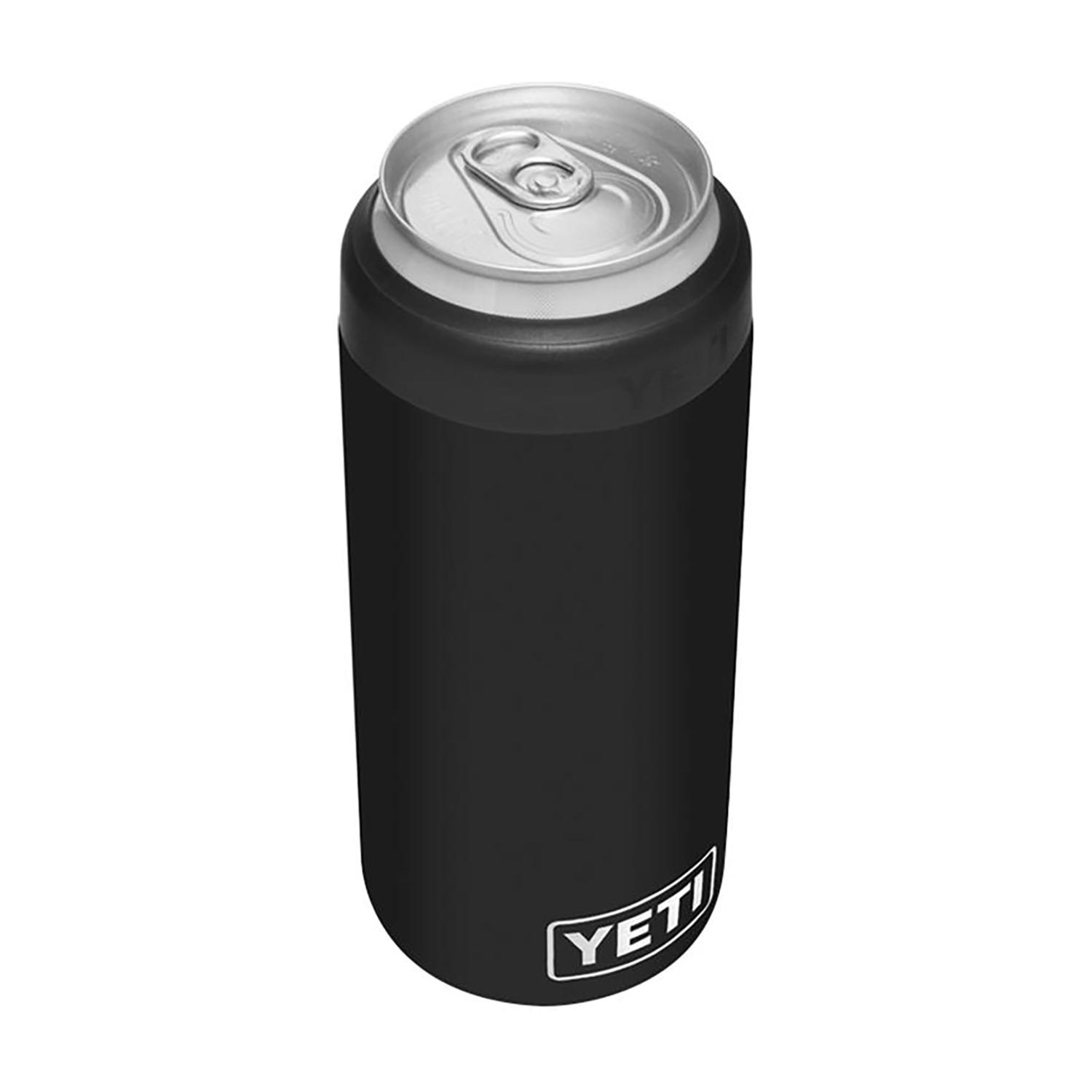YETI Rambler 12 oz Colster Black BPA Free Slim Can Insulator