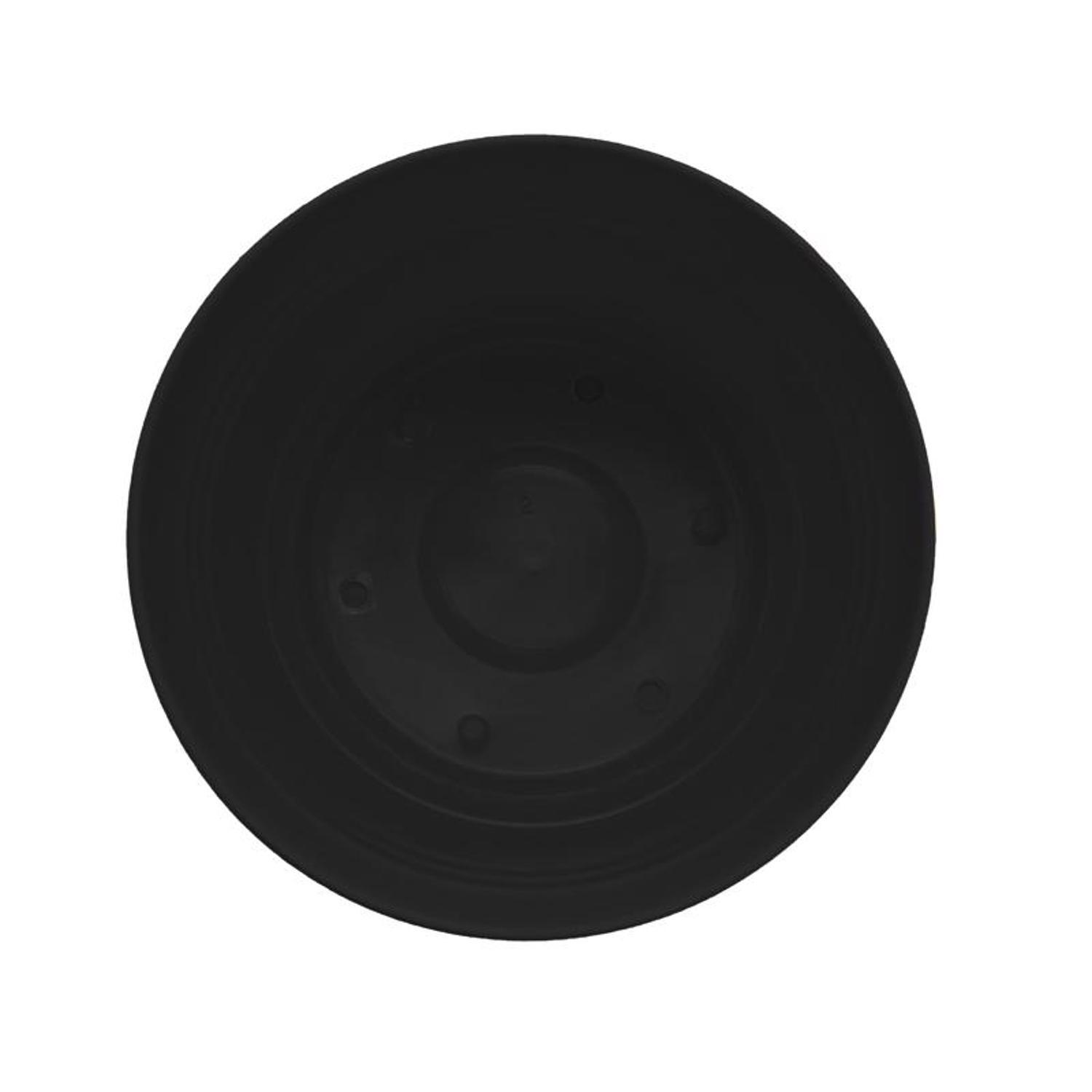 Bloem Saturn 8.5 in. H X 9.75 in. W Plastic Traditional Planter Black