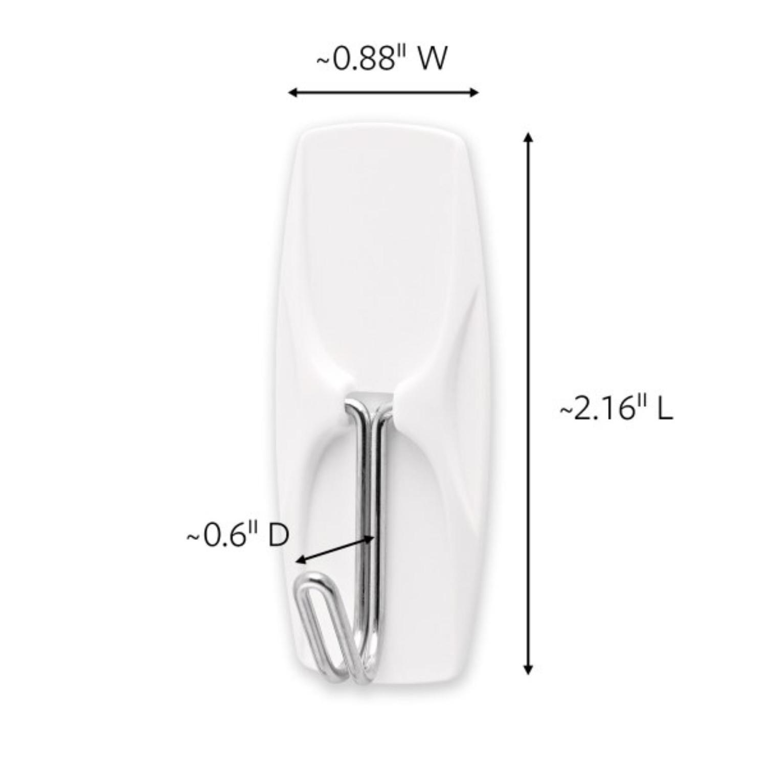 3M Command Medium Plastic Wire Hooks 2.17 in. L 2 pk