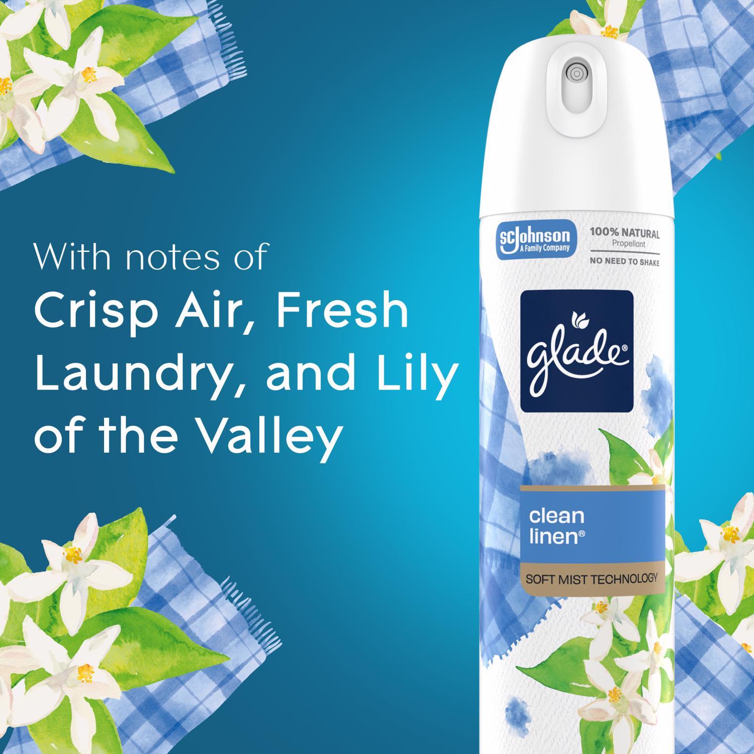Glade Clean Linen Scent Air Freshener 7.3 oz Aerosol