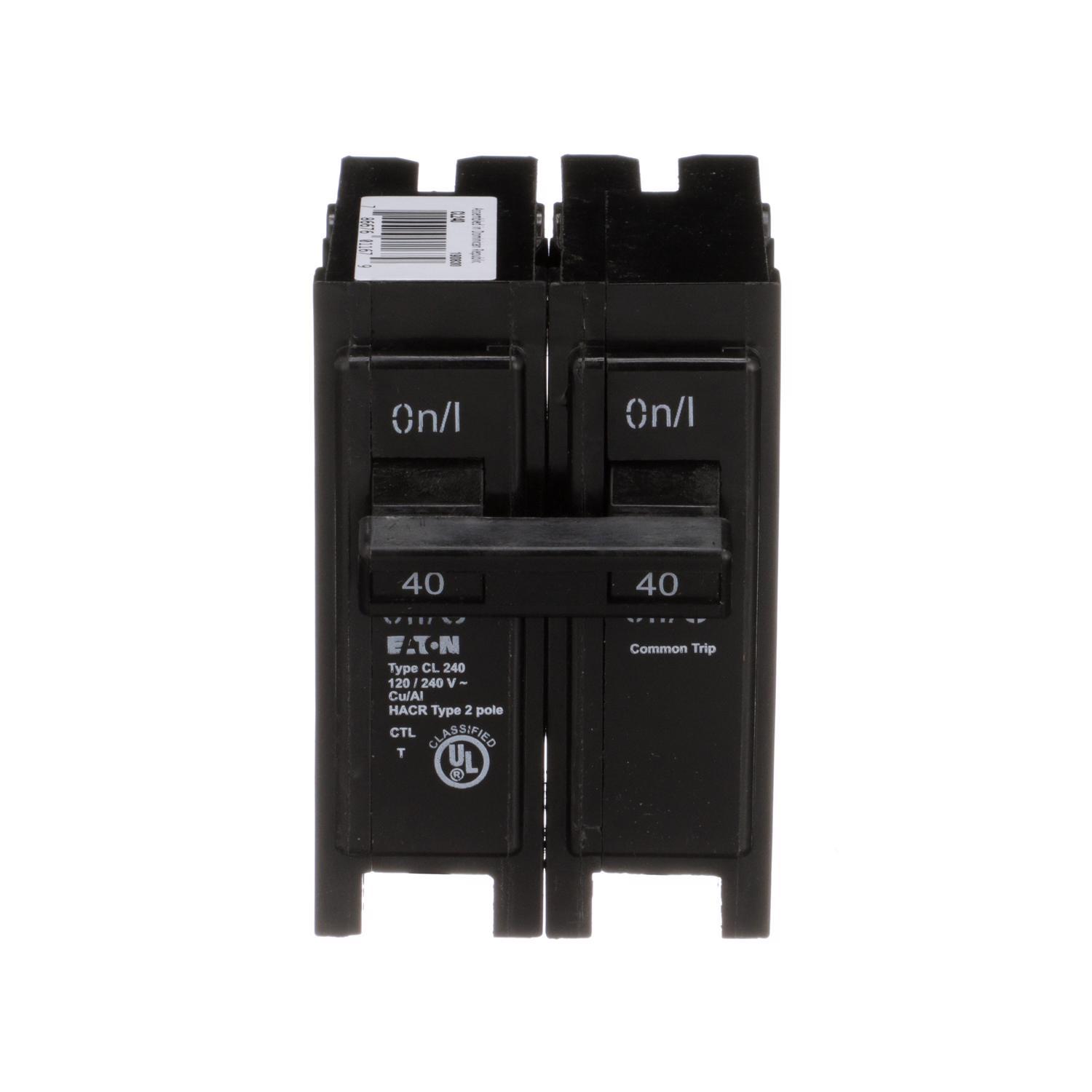 Eaton Cutler-Hammer 40 amps Plug In 2-Pole Circuit Breaker