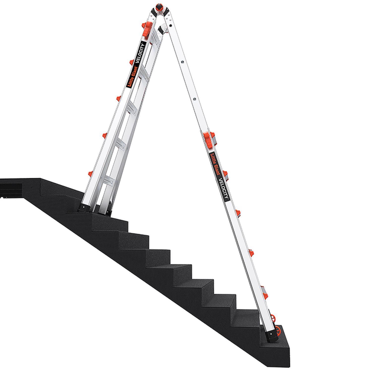 Little Giant Velocity 22 ft. H Aluminum Telescoping Multi-Position Ladder Type IA 300 lb. capacity