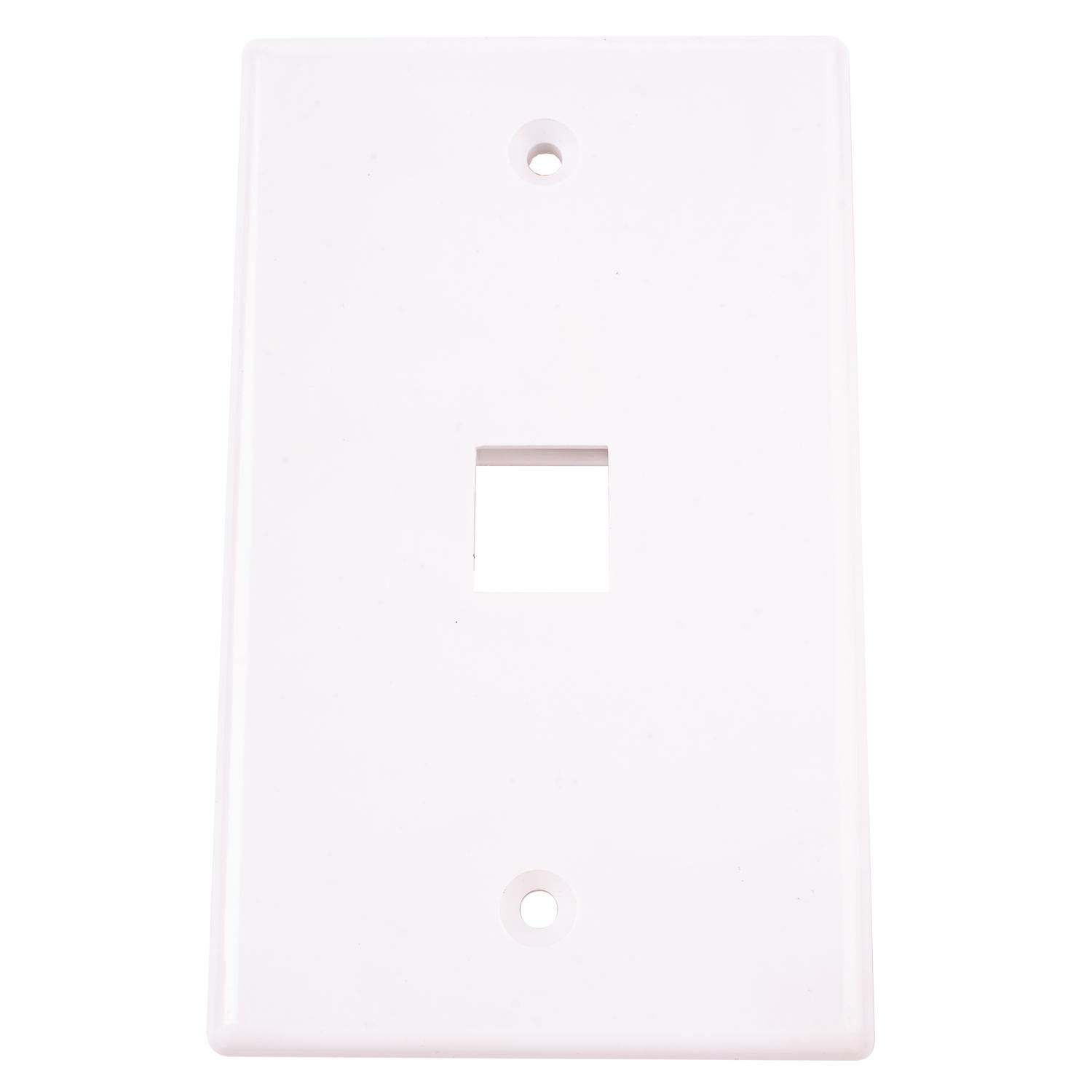 Monster Just Hook It Up White 1 gang Plastic Keystone Wall Plate 1 pk