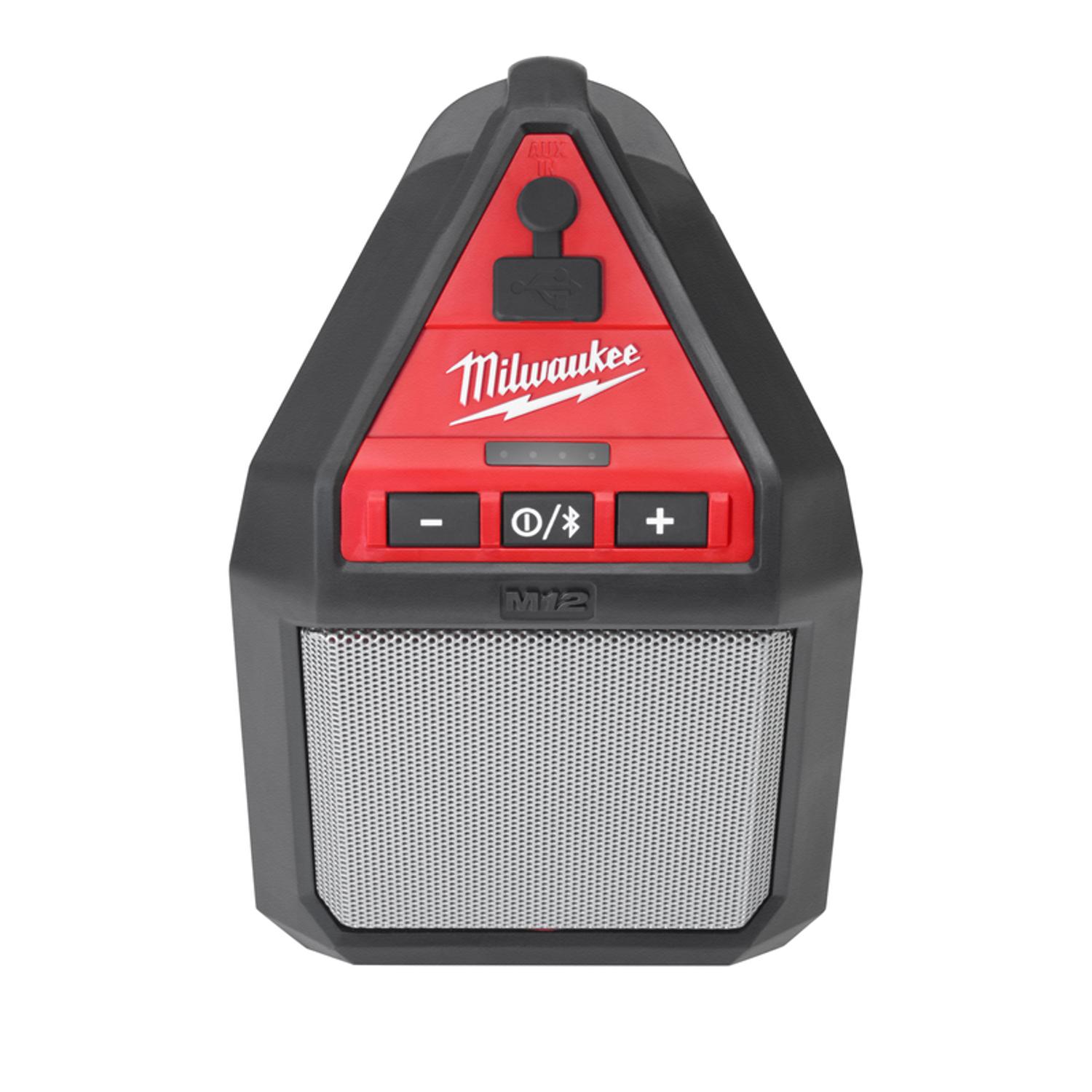 Milwaukee M12 Wireless Bluetooth Weather Resistant Portable Speaker
