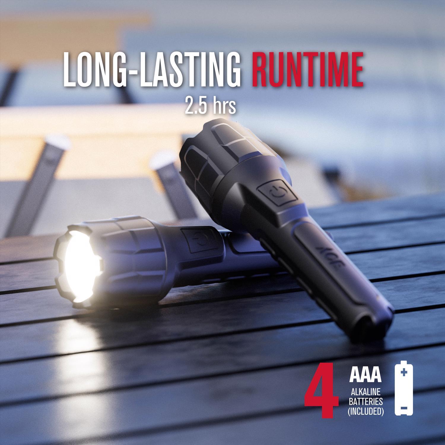 Ace 100 lm Black LED Flashlight AAA Battery