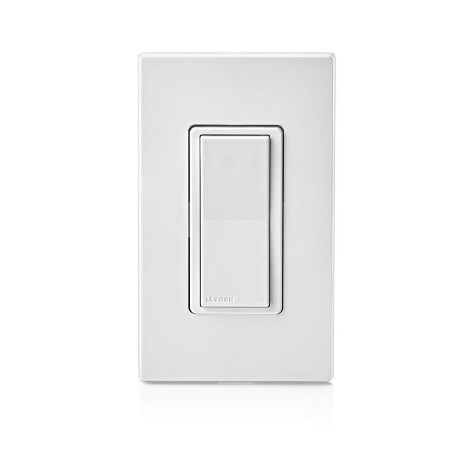 Leviton Decora 15 amps WiFi Smart Smart-Enabled Switch White 1 pk