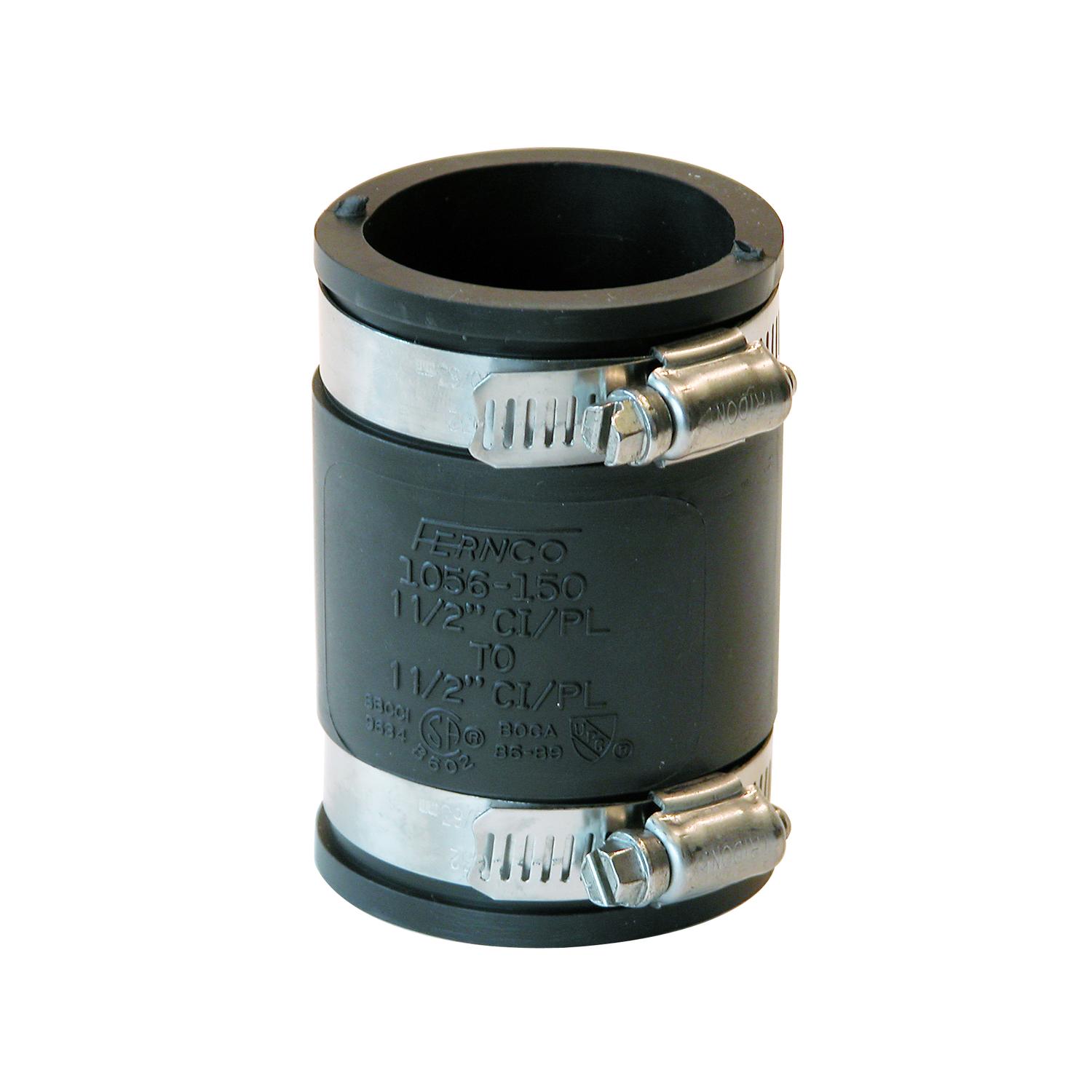 Fernco Schedule 40 1-1/2 in. Hub each X 1-1/2 in. D Hub PVC Flexible Coupling 1 pk