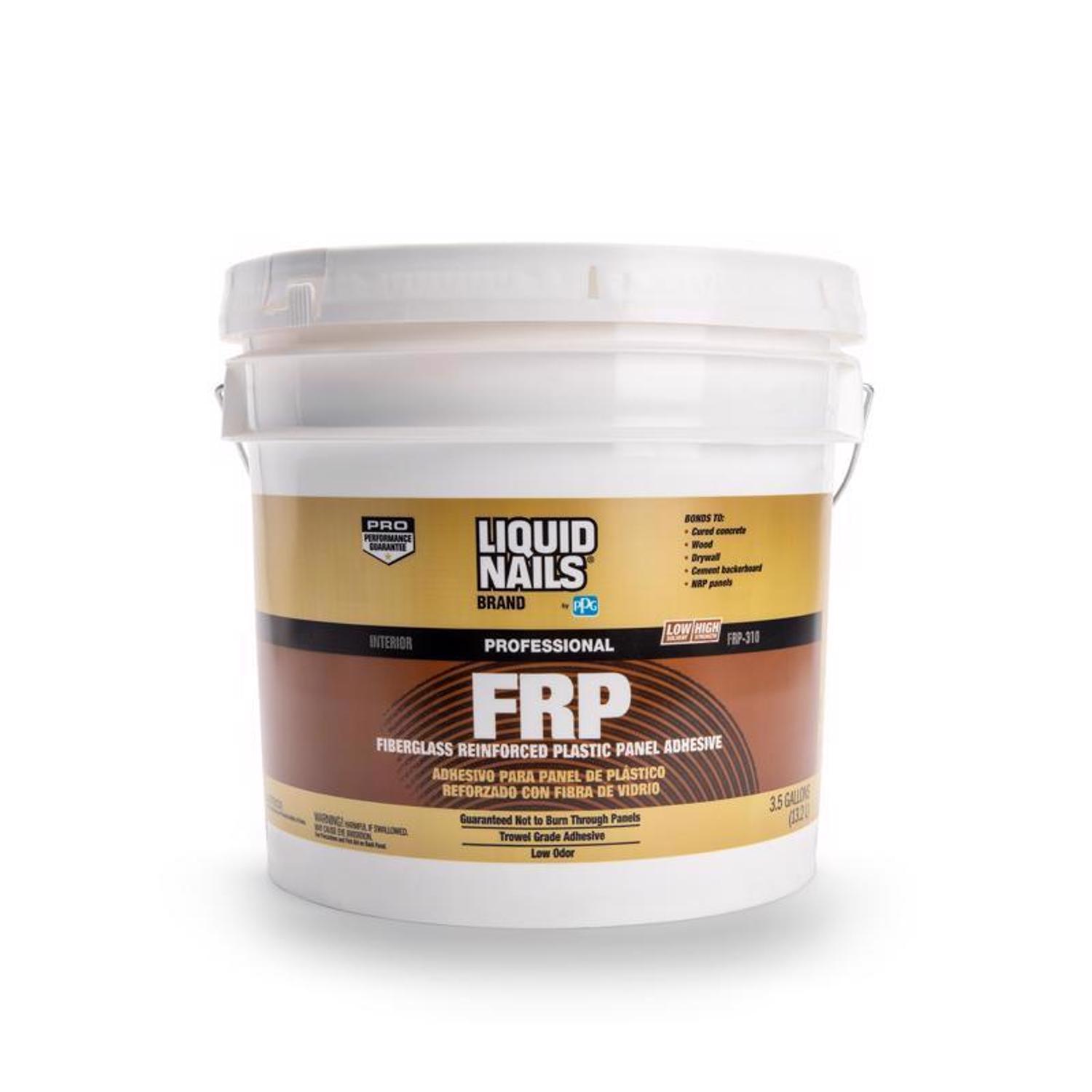 Liquid Nails FRP Fiberglass Reinforced Plastic Panel High Strength Acrylic Latex Off White Adhesive