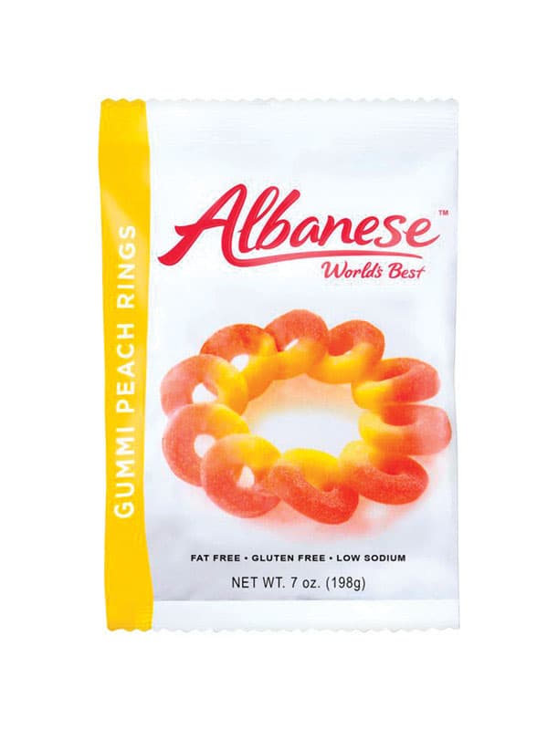 Albanese Rings Peach Gummi Candy 7 oz