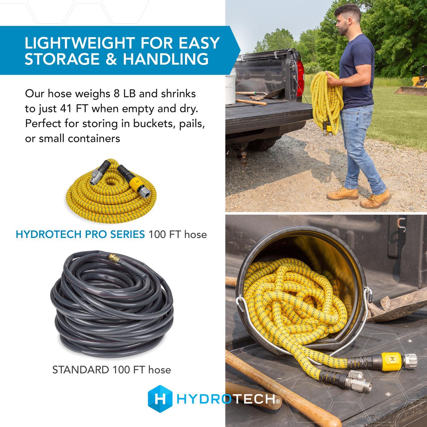 Hydrotech 3/4 in. D X 100 ft. L Heavy Duty Professional Grade Expandable Flexible Garden Hose