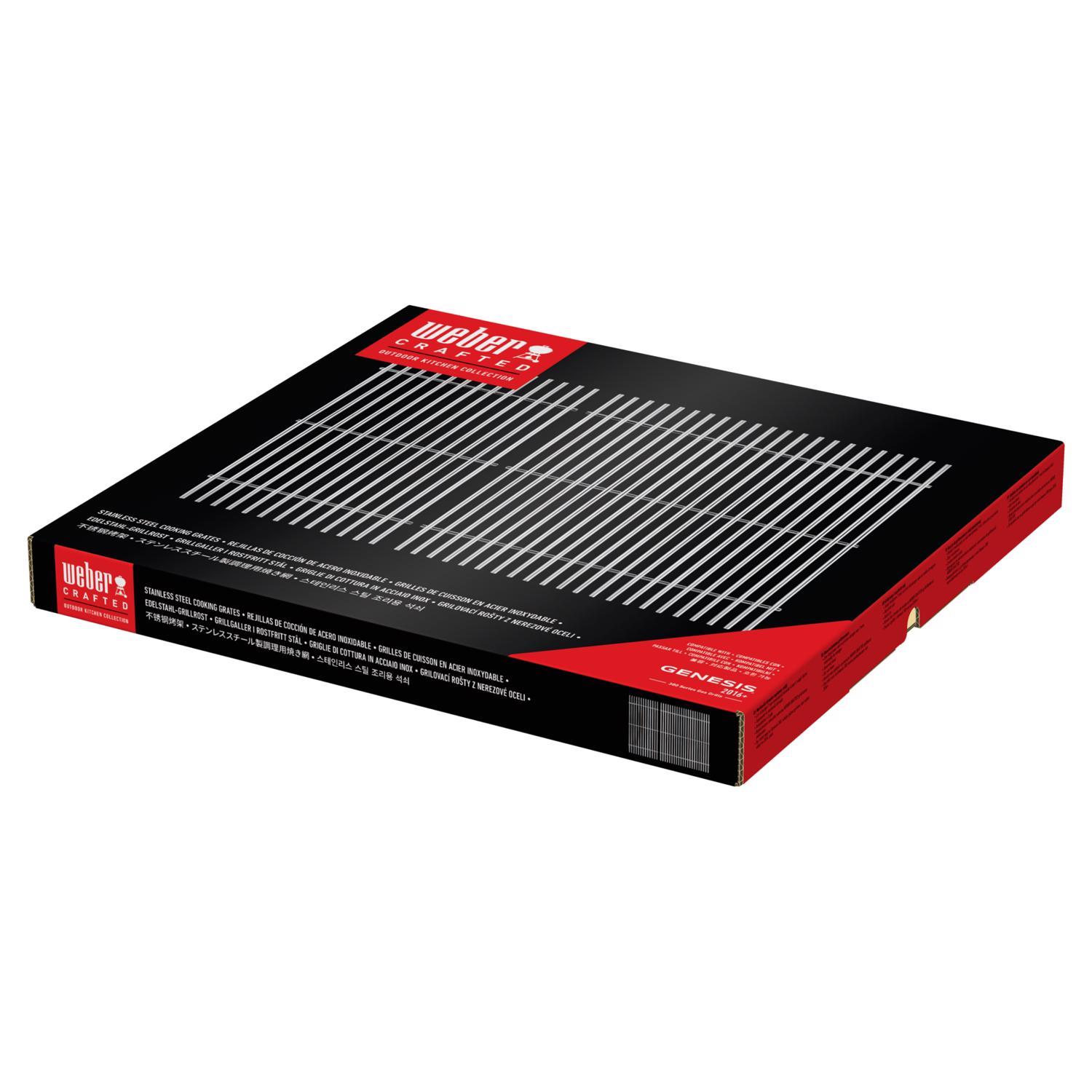 Weber Replacement Crafted SS Genesis 300 Series Grill Grate 26.6 in. L X 18.9 in. W