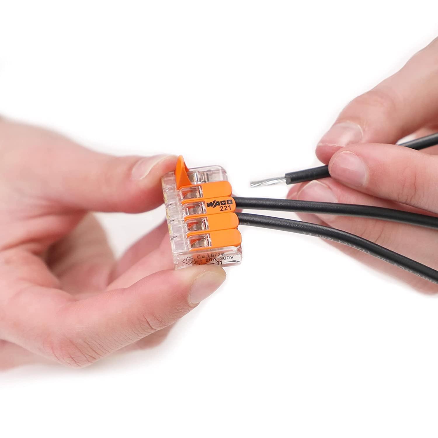 WAGO 221 Series 5 Port Lever Cable Connector 25 pk