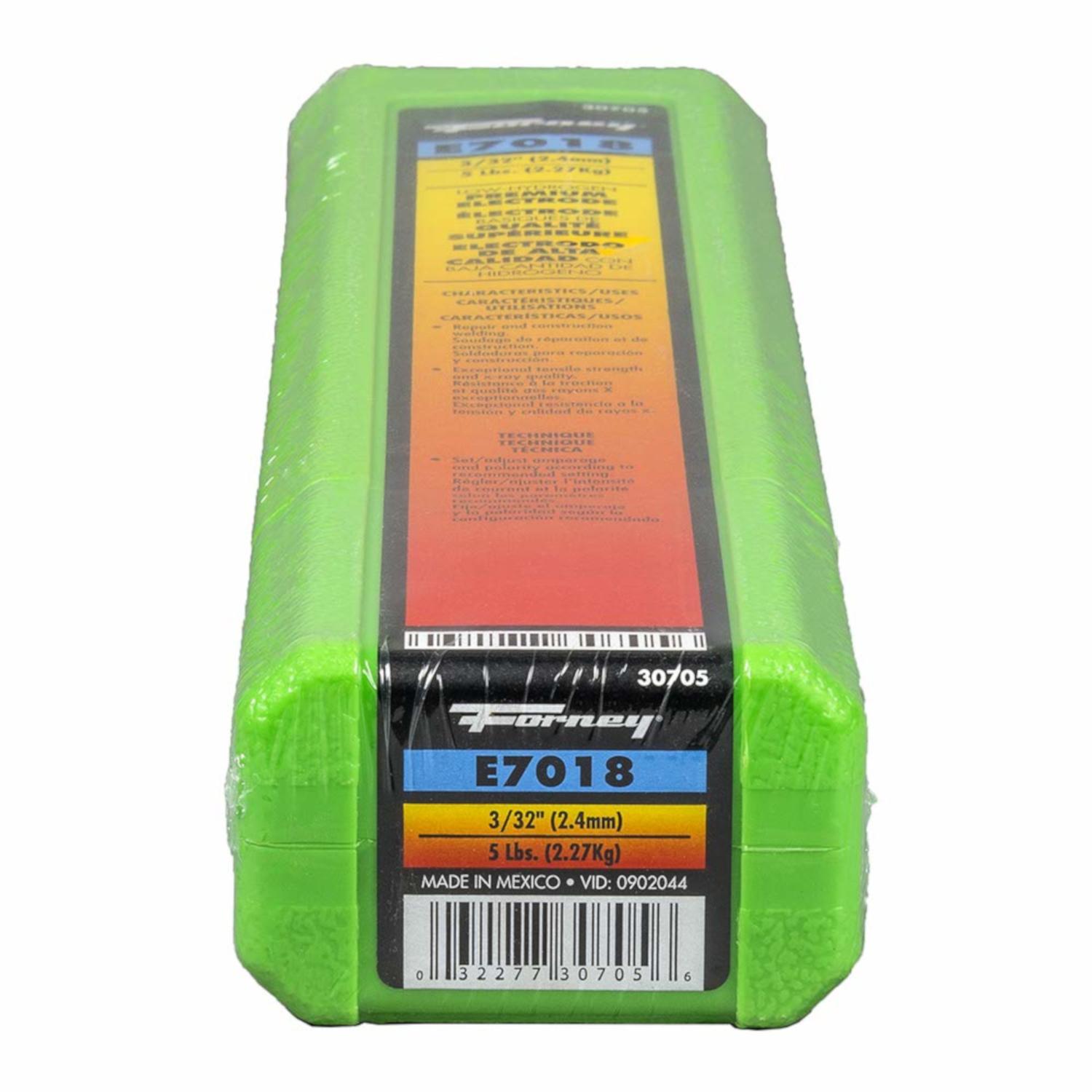 Forney 3/32 in. D X 14.6 in. L E7018 Mild Steel Welding Rods 84000 psi 5 lb 1 pk
