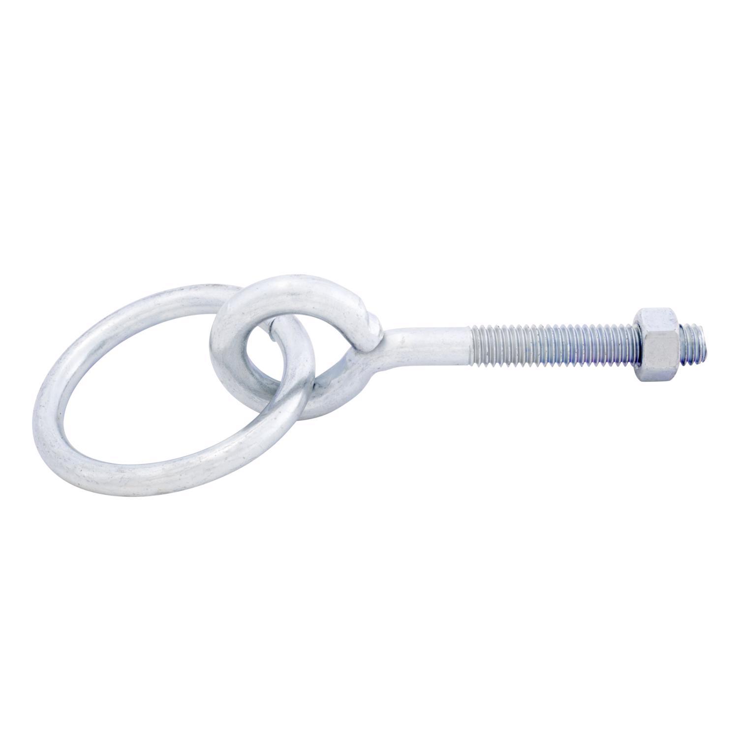 Ace Small Zinc-Plated Silver Steel 3-5/8 in. L Hitching Ring W/Eyebolt and Nut 350 lb 1 pk