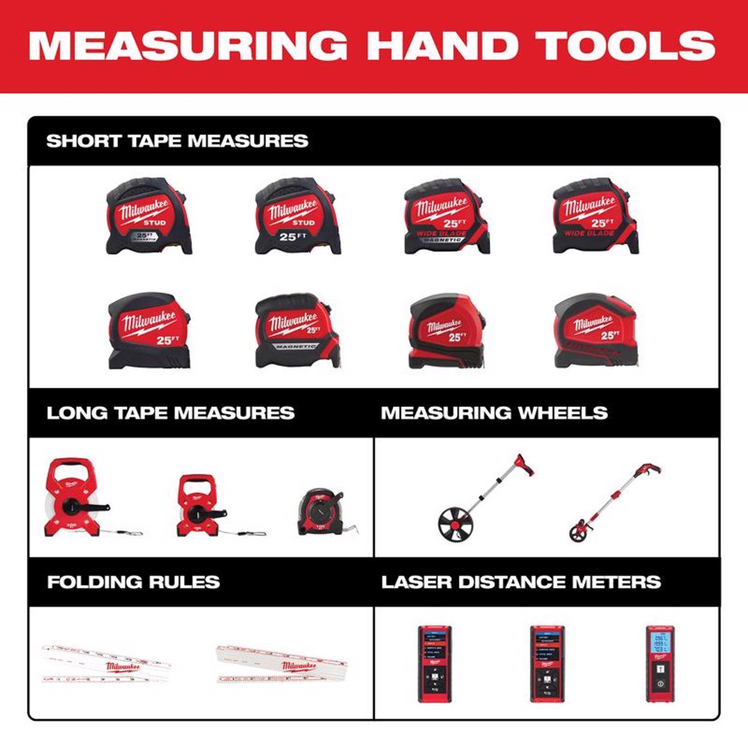 Milwaukee 100 ft. L X 1.75 in. W Open Reel Long Tape Measure 1 pk