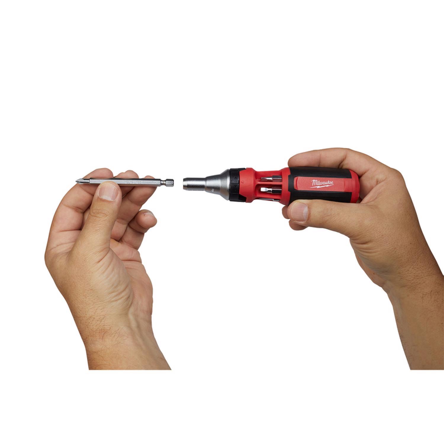 Milwaukee 9-in-1 Ratcheting Multi-Bit Driver 9.09 in. 8 pc