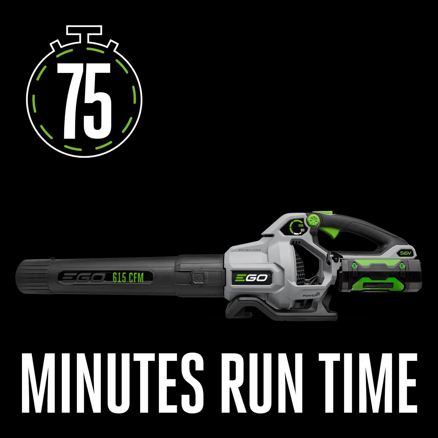 Ego Power+ LB6151 170 Mph 615 Cfm 56 V Battery Handheld Leaf Blower Kit (Battery & Charger) with 2.5 Ah Battery