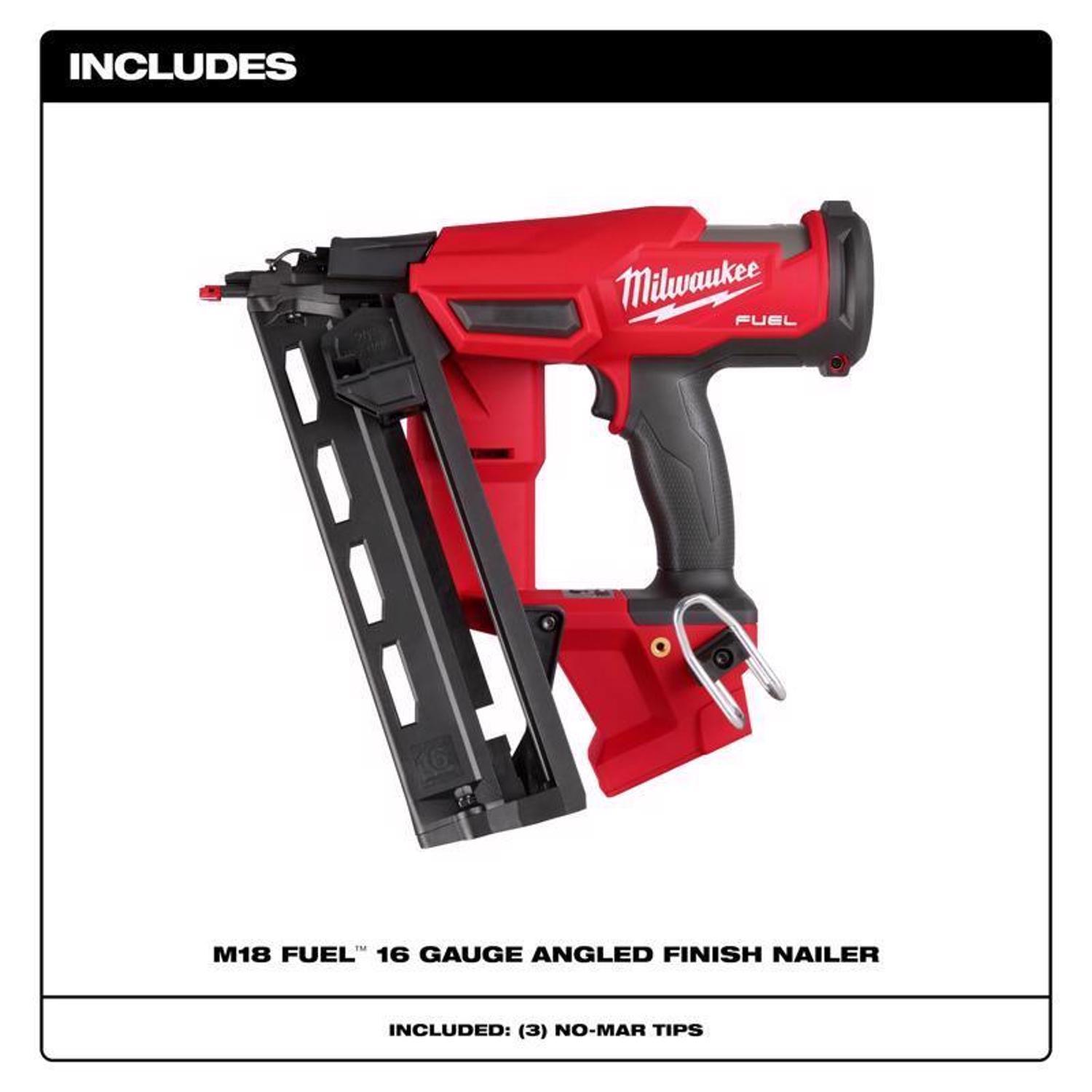 Milwaukee M18 FUEL 16 Ga. 18 Volt Brushless 20 deg Angled Finish Nailer