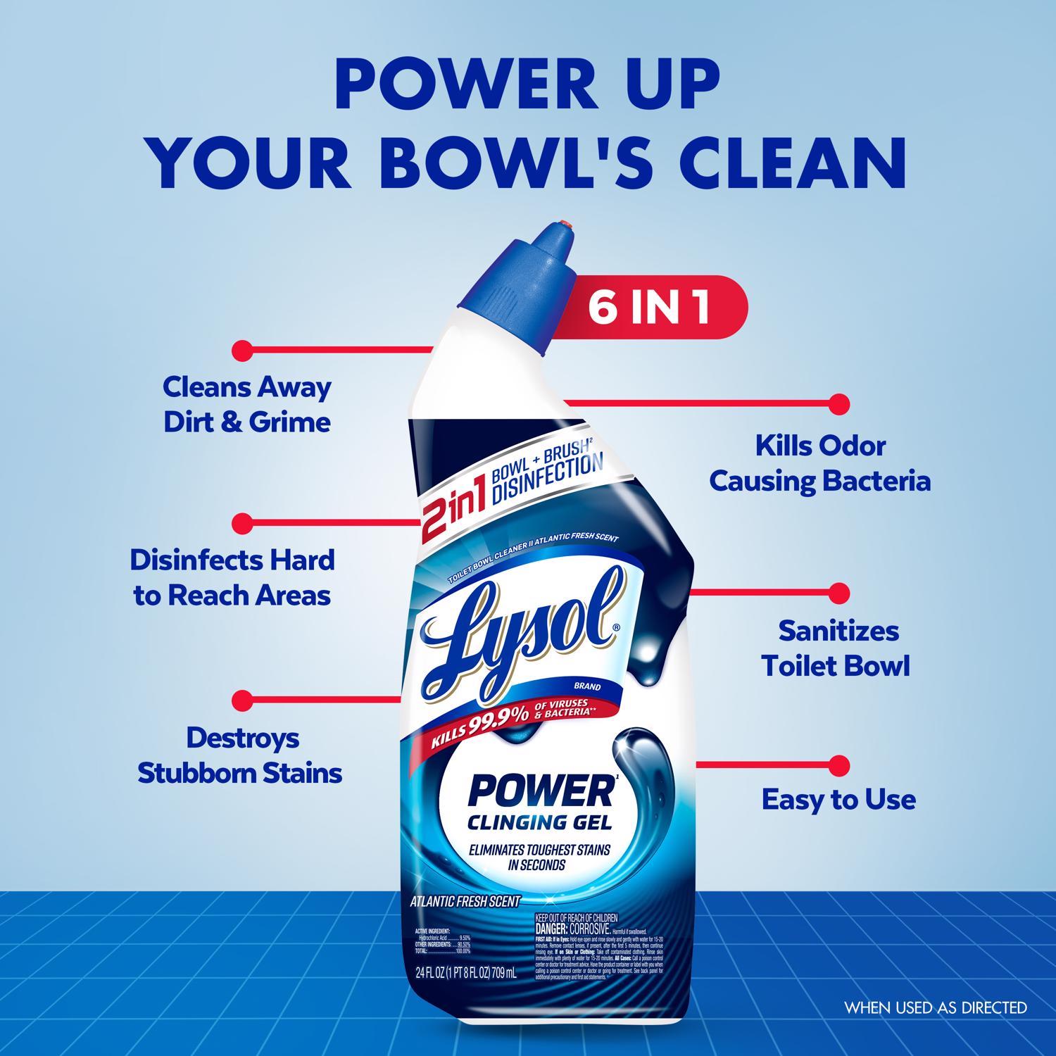 Lysol Complete Clean Power Fresh Scent Toilet Bowl Cleaner 24 oz Gel