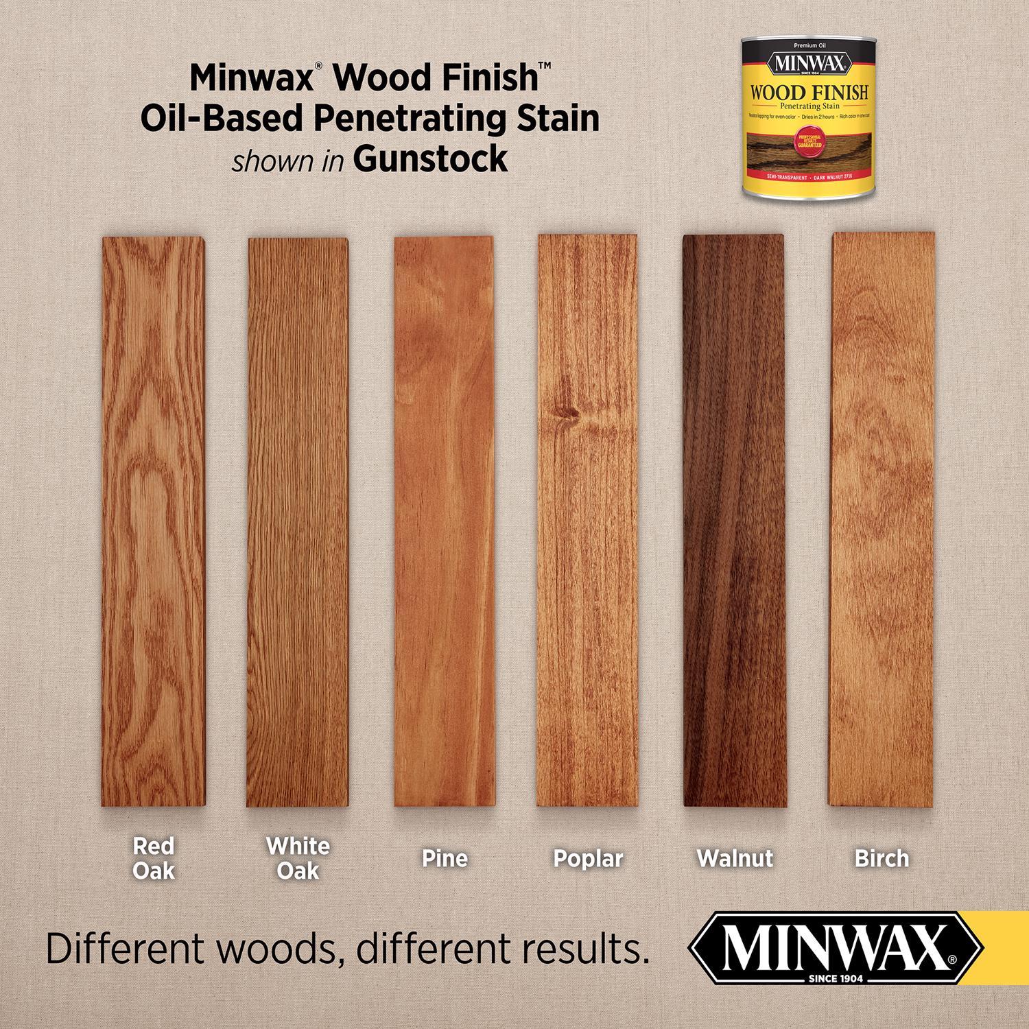 Minwax Wood Finish Semi-Transparent Gunstock Oil-Based Penetrating Wood Stain 1/2 pt