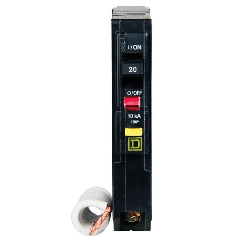 Square D QO 20 amps Plug In Single Pole Circuit Breaker