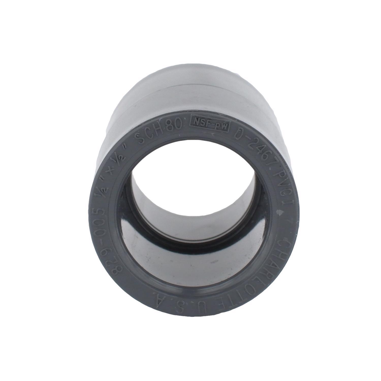 Charlotte Pipe Schedule 80 1/2 in. Slip X 1/2 in. D Slip PVC Coupling 1 pk