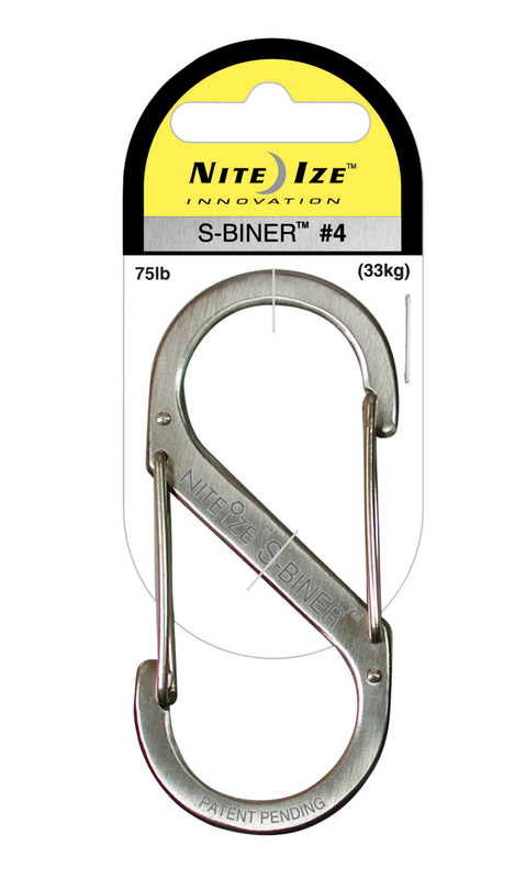 Nite Ize S-Biner Stainless Steel Stainless Steel Carabiner Key Holder Silver 3-1/2 in. L 75 l