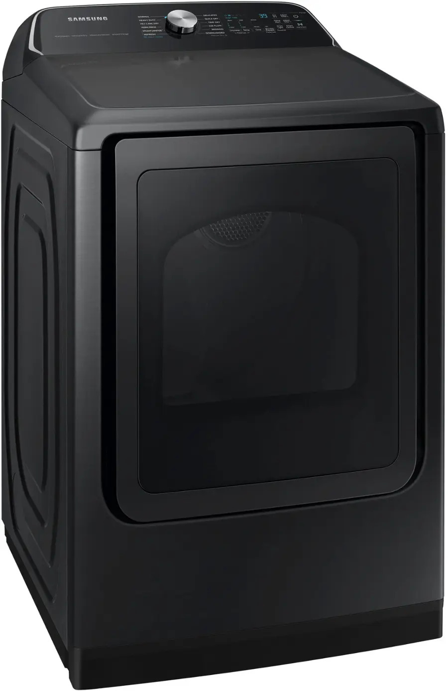 Samsung - 7.4 Cu. Ft. Smart Electric Dryer with Steam Sanitize+ - Black