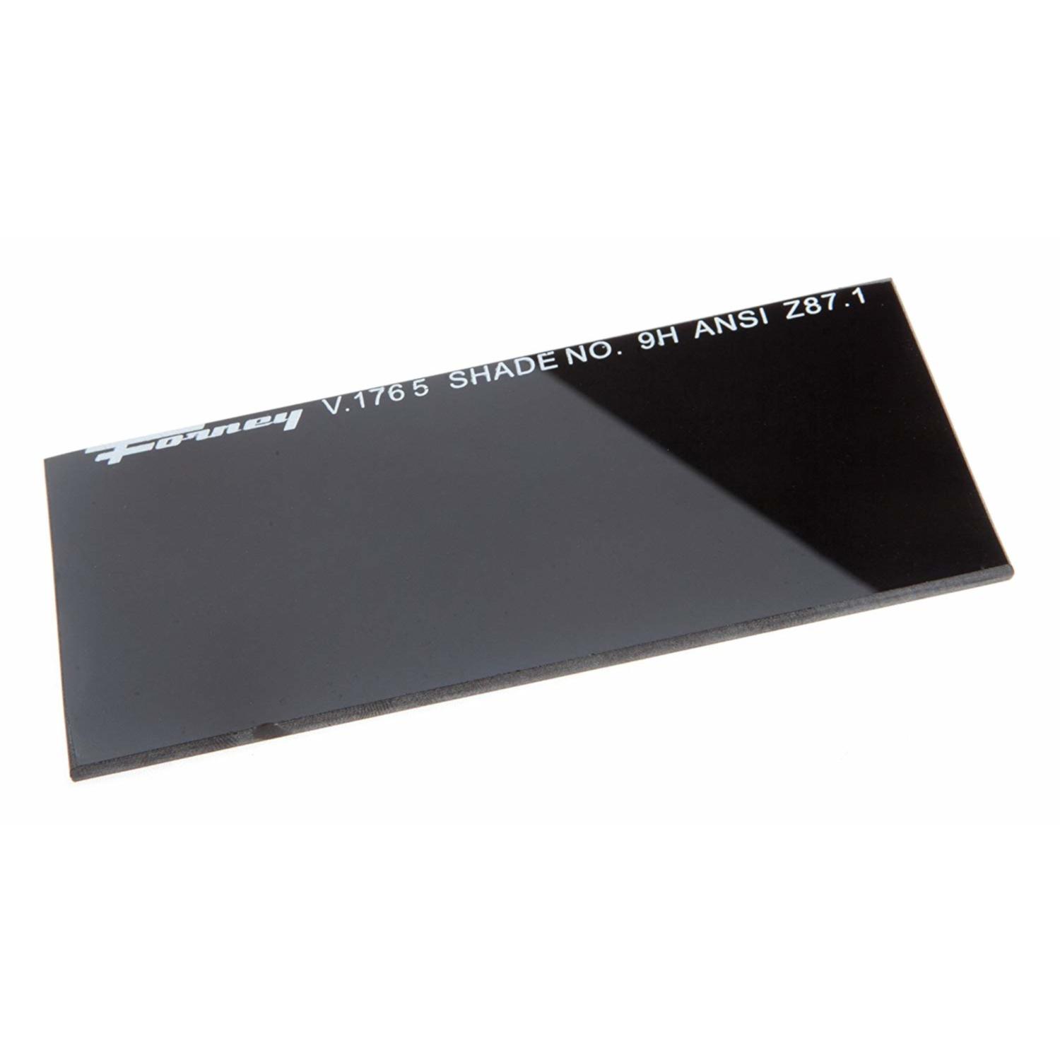 Forney 2 in. H X 4.3 in. W Hardened Glass Welding Helmet Lens 9 Black 1 pc