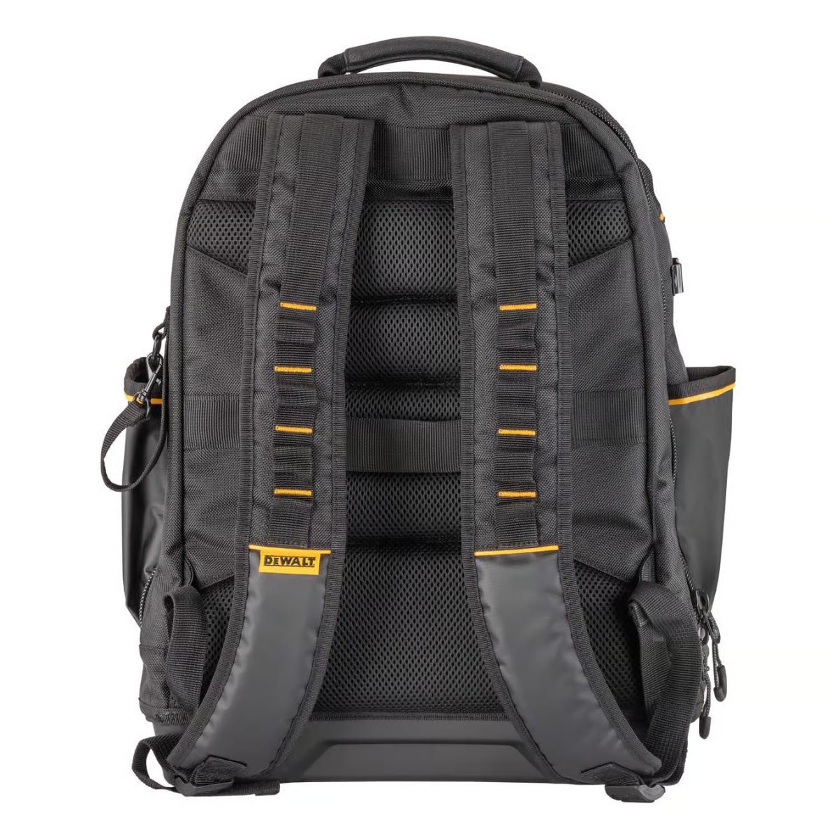 DEWALT 7.75 in. W x 18.75 in. H Polyester/Tarpaulin Pro Backpack Tool Bag 43 pocket Black/Yellow 1 Piece