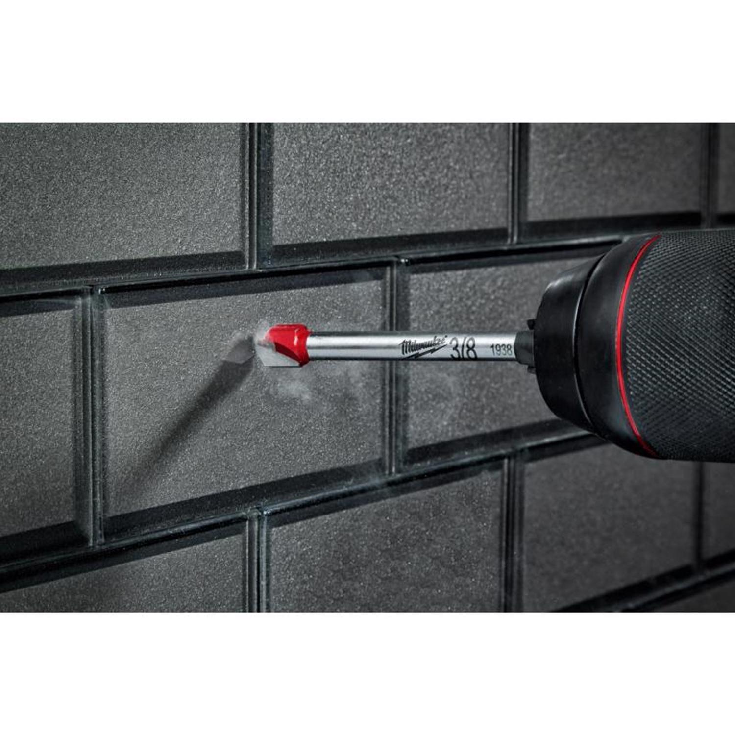 Milwaukee 5/16 in. X 2.25 in. L Carbide Tipped Glass/Tile Drill Bit 3-Flat Shank 1 pc