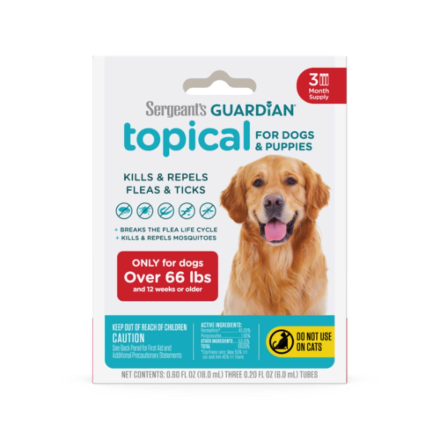 Sergeant's Guardian Liquid Dog Flea and Tick Drops Permethrin, S-methoprene 0.61 oz