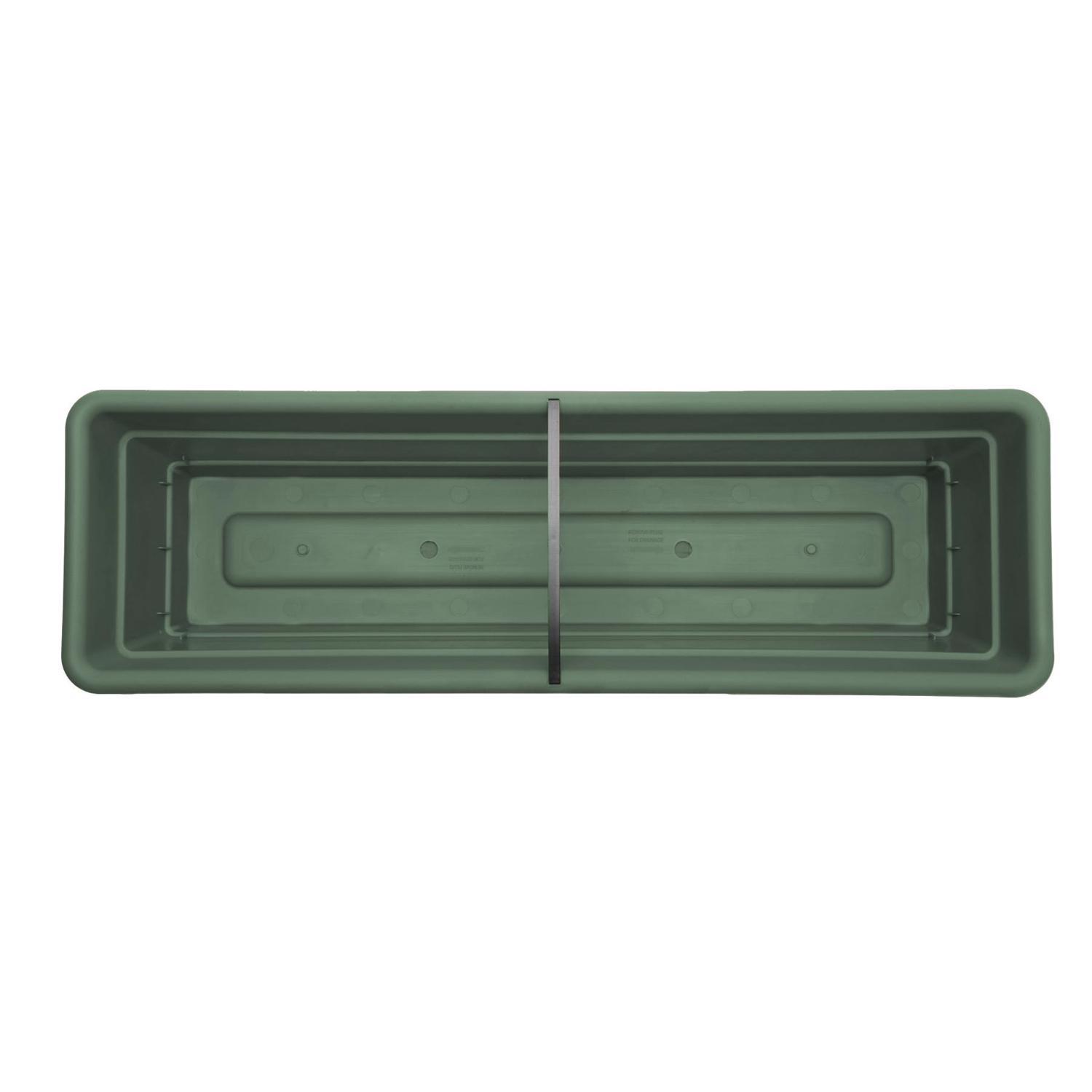 Bloem Dura Cotta 5.75 in. H X 24 in. W X 7.5 in. D Plastic Window Box Basil