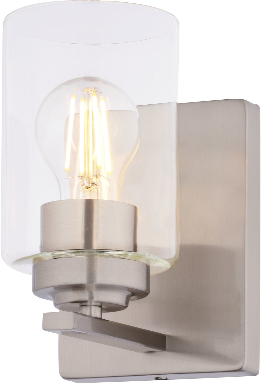 Vaxcel Lighting W0524 Park Ridge 8 in. Tall Bathroom Sconce - Nickel