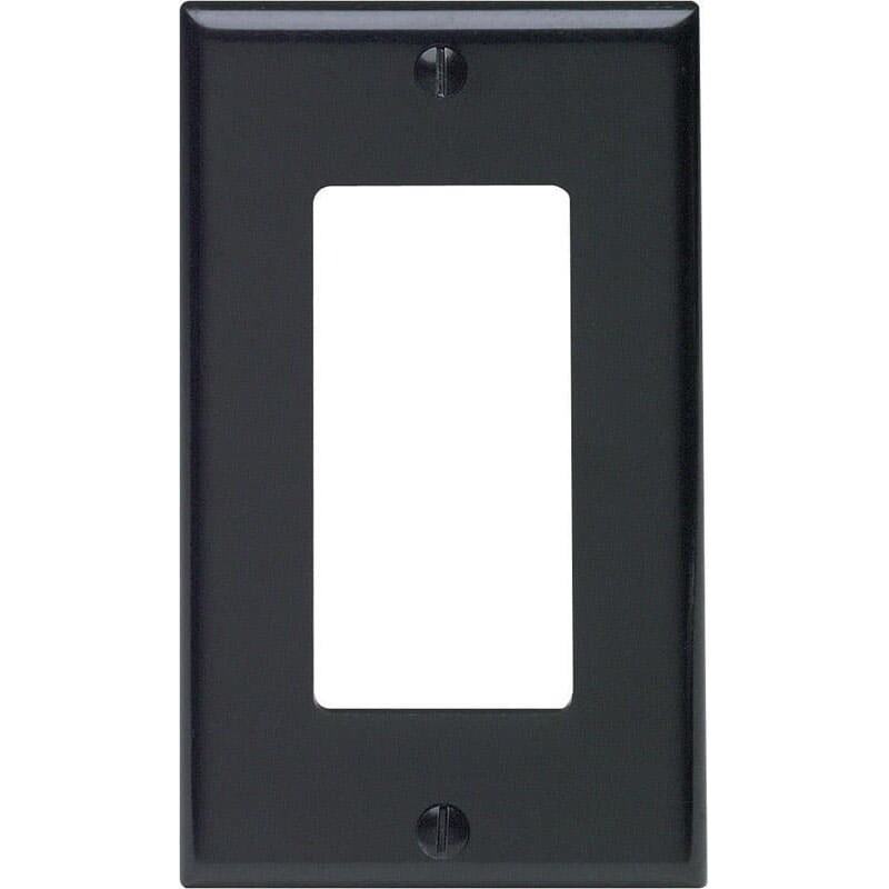 Leviton Decora Black 1 gang Thermoset Plastic Decorator Wall Plate 1 pk