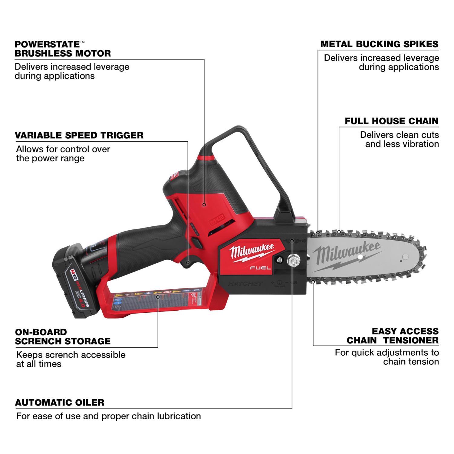 Milwaukee M12 FUEL 2527-21 6 in. 12 V Battery Pruning Saw Kit (Battery & Charger)