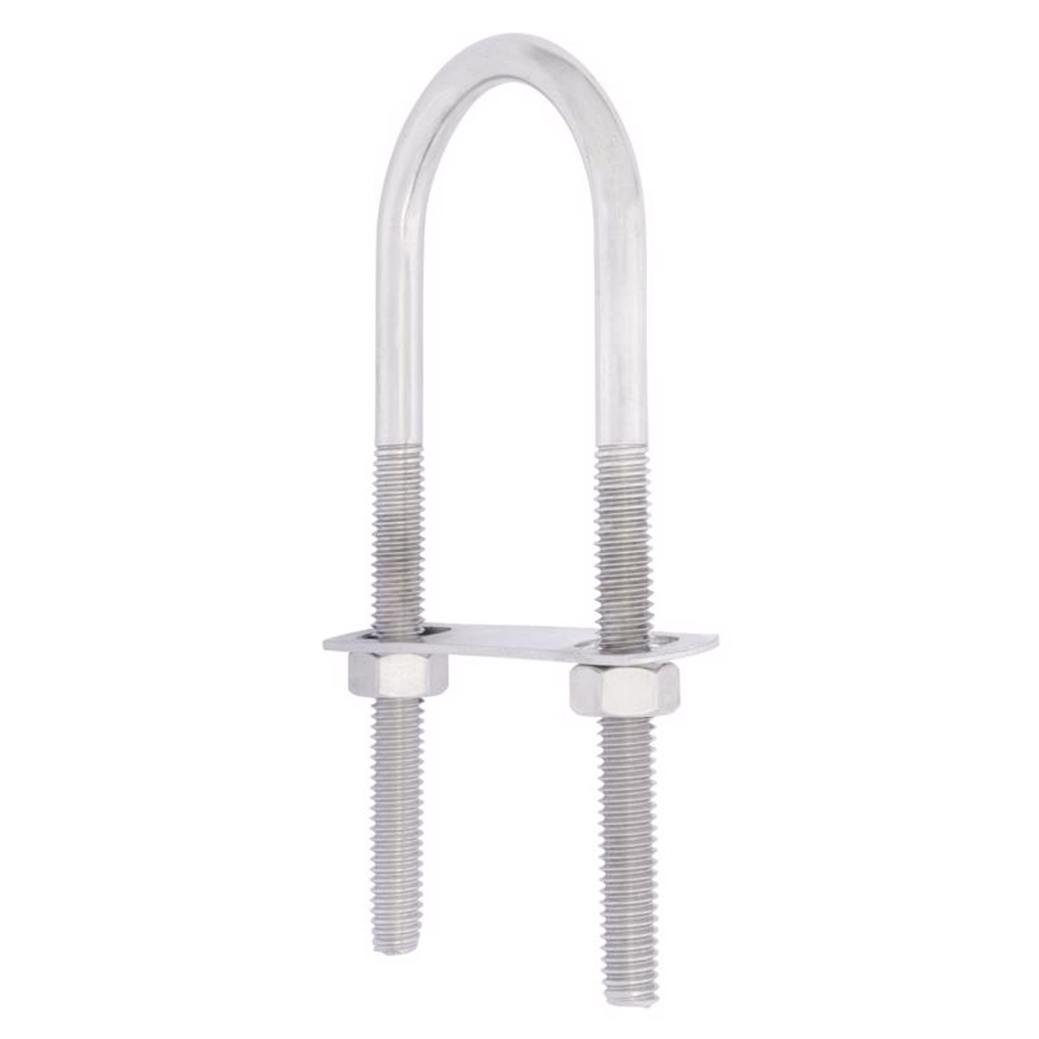 Hampton 5/16 in. X 2 in. W X 4-11/16 in. L Coarse Stainless Steel U-Bolt