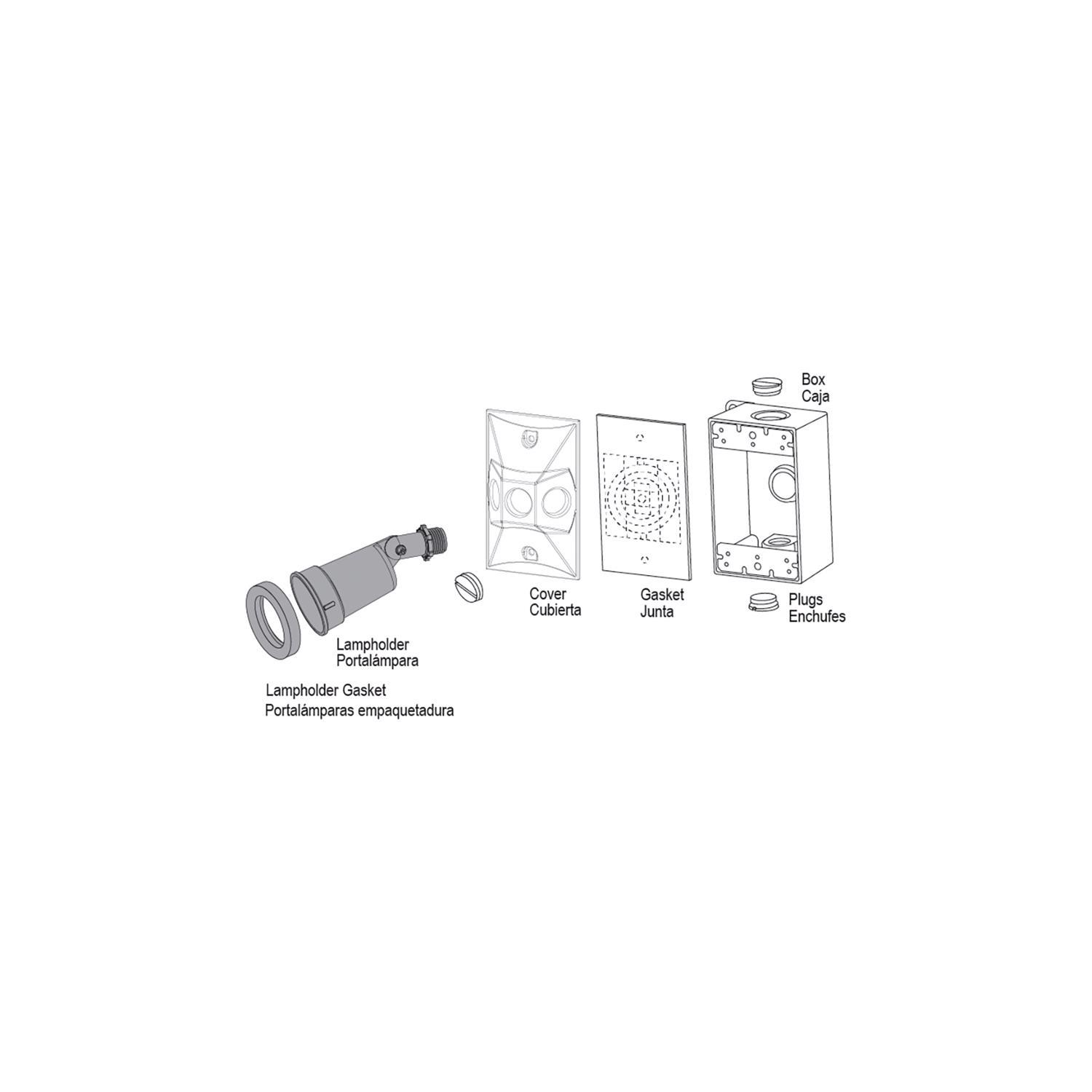 Sigma Engineered Solutions Switch Controlled Gray Lamp Holder Hardwired