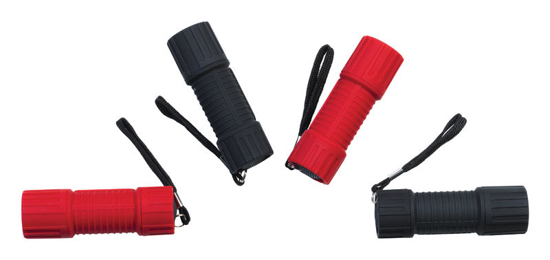 Steel Grip Black/Red LED Flashlight AAA Battery