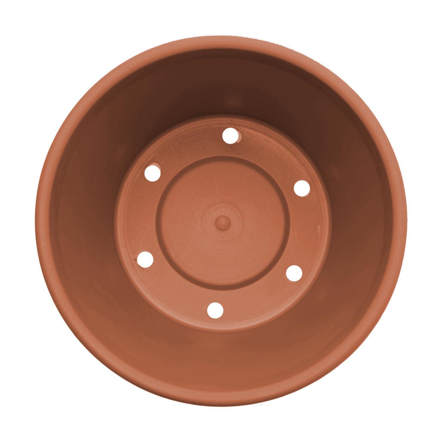 Bloem Terra 10.75 in. H X 13 in. W Resin Traditional Planter Terracotta Clay