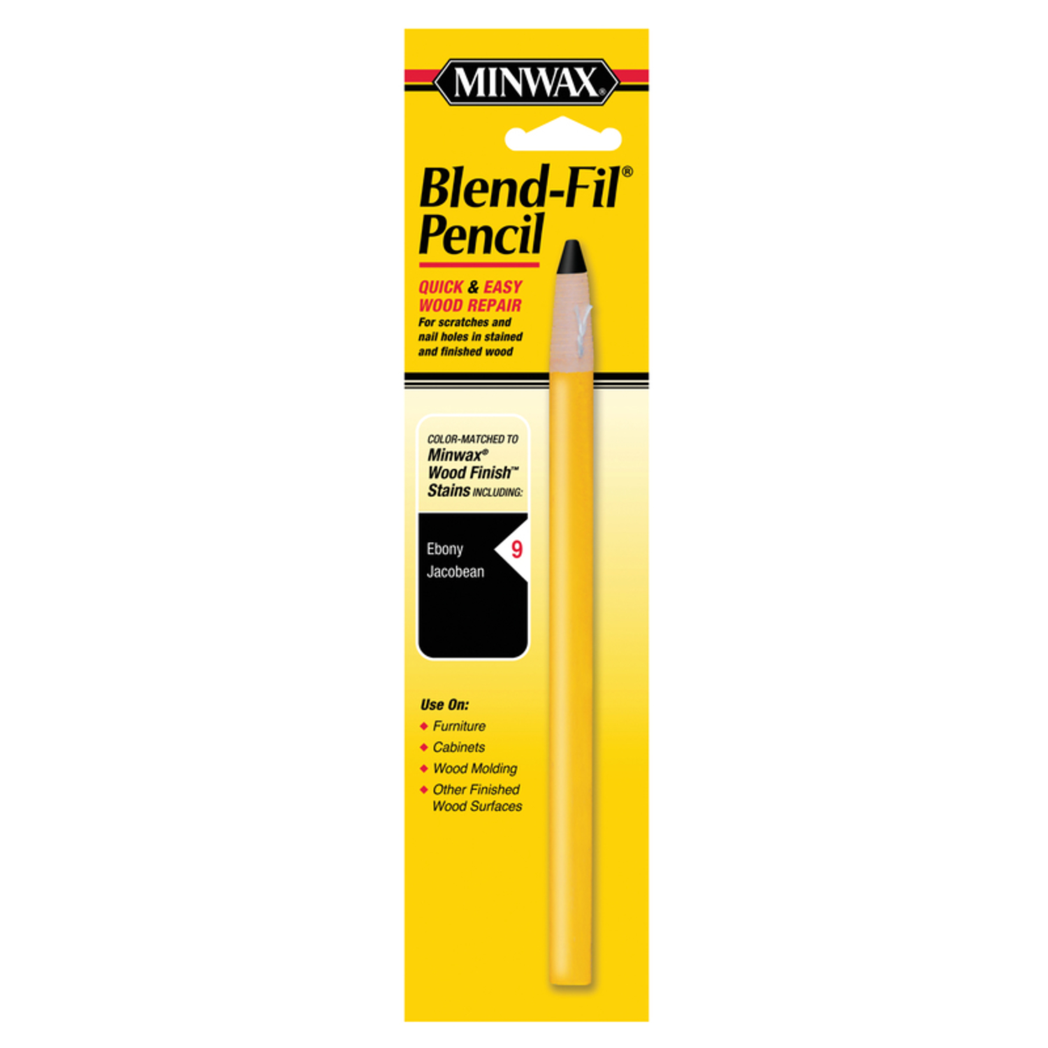Minwax Blend-Fil No.9 Ebony, Jacobean Wood Pencil 0.8 oz